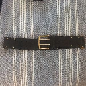 Lines Pelle Black statement belt